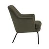 Scandinavian Lucian Lounge Chair Green Black Finish