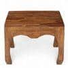 Lyon Sheesham Wood Contemporary Square Coffee Table In Natural Teak Finish
