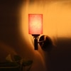 Devansh Metal Electric Wall Light in Gold Colour with Orange Shade Count of 1 Light