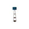 Rosemary Blue Cotton Floor Lamp with Solid Wood