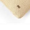 Moss Knit Foil Print Natural  And Gold Cushion Cover 12X20 Inches