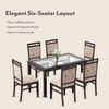 Floyd 6 Seater Dining Table Glass Top With Set Of 6 Alaine Dining Chairs