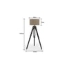 Hubble Tripod Floor Lamp Colour Natural Linen Drum Shade