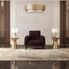 Granada Premium 1 Seater Fabric Sofa in Deep Plum Velvet Colour
