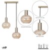 Opaline 2 Light Globe Linear Cluster Hanging Pendant Light