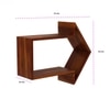Neptune Solid Wood Wall Shelf in Natural Finish