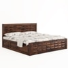 Diamond Box and Drawers Storage Queen Bed in Provincial Teak Finish