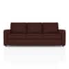 Apollo Compact High Back 3 Seater  Fabric Sofa In Deep Crimson Velvet Colour