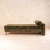 Solace Solid Wood Day Bed with Arm in Green Colour