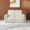 Linaro Leather Two Seater Double Motor Recliner In Grey Colour