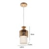 Eliante Modern Hanging Lights Mild Steel & Glass Material Gold & White Finish