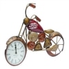 Craft Tree Metal Handpained Decorative Red Color Bike Wall Clock