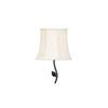 Ansley Black Cotton Shade Floor Lamp