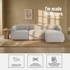 Zenliving Wood Left Aligned 3-Seater With Upholstery Non Storage Sofa In White Colour