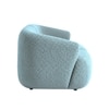 Zenliving Wood 3 Seater With Upholstery Non Storage Sofa In Blue Colour