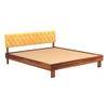 Charles Solid Wood Queen Size Non Storage Bed In Teak Finish