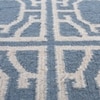 Jaipur Rugs Soft Greek Key Geometric Wool Dhurrie Rug White 6x9 ft