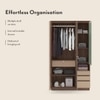 Sydney 3 Door Wardrobe in Beige High Gloss Finish