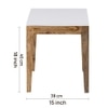 Metalsmith Solid Wood Side Table in White Finish