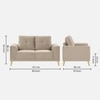 Nency Velvet 2 seater Sofa Cream