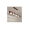 Elegant Baton Brown Solid Wood Single Hanging Light