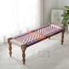Hamilton Sheesham Wood 2 Seater Maachi Bench In Assorted Multi-Colour Chindi & White Rope Canning