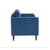 Bruch Boucle Fabric Arm Chair in Blue Colour