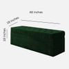 Edin Velvet 2 Seater Upholstered Bench with Storage Green Colour