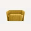 Candler Fabric Sofa (Yellow)