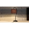 Brown Jute Curvy table lamp with Iron Base (SP17)