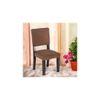 Newport wood Dining Chair in Taupe Brown Velvet Upholstery with MAHAGONY FINISH