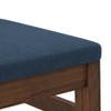 Tessa Solid Wood Dining Chair In Sienna Teak Finish With Lapis Blue Fabric Colour