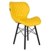 Superb Leatherette Dining Chair in Yellow Colour