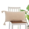 Marina Knit Cotton Pillow Cover  Natural 14X27  Inches