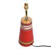 Table Lamp Red Earthen Handcrafted with White Shade (13x4.7")