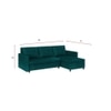 Wego 3 Seater LHS Pull Out Sofa cum Bed  in Blue Colour