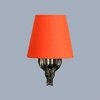Devansh Metal Electric Wall Light in Antique Gold Colour with Orange Shade Count of 1 Light