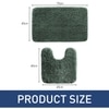Luxe Home Polyester Newman Contour Bath Mat Set of 2 (Hunter Green 45x75 cm & 40x45)