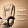 Kepler Brooks Italia Premium Leatherette Office Desk Chair in Almond Colour