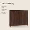 Webster 48 Pair Shoe Rack in Walnut Finish