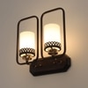 Eliante Modern Wall Lights Mild Steel, Glass & Glass Material Brown,Gold & White Finish