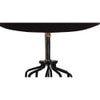 Destiny Black cotton Table lamp with Wood & Iron Base