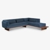 Anish Solid Wood Modular L Shape Sofa in Brown Colour