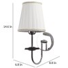 Eliante Cloth Shade Wall Lights Mild Steel & Fabric Material Silver, Chrome & White Finish