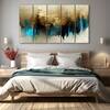 The Castle Decor Abstract Art Wall Painting Wooden Framed Digital Painting 27x48 Inch (Style 14)