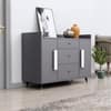 Hexa Red Multipurpose Storage Cabinet With 3 Drawer 2 Door in Slate Grey Colour