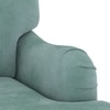Ophelia 3 Seater Fabric Sofa In Dusty Turquoise Velvet Colour
