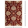 Presto Red Traditional Hand Tufted Wool Carpet 6X9 Feet