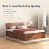 Marieta Solid Wood Queen Size Bed With Box Storage (Teak Finish)