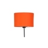 Lulu Orange Cotton shade with Iron floor lamp